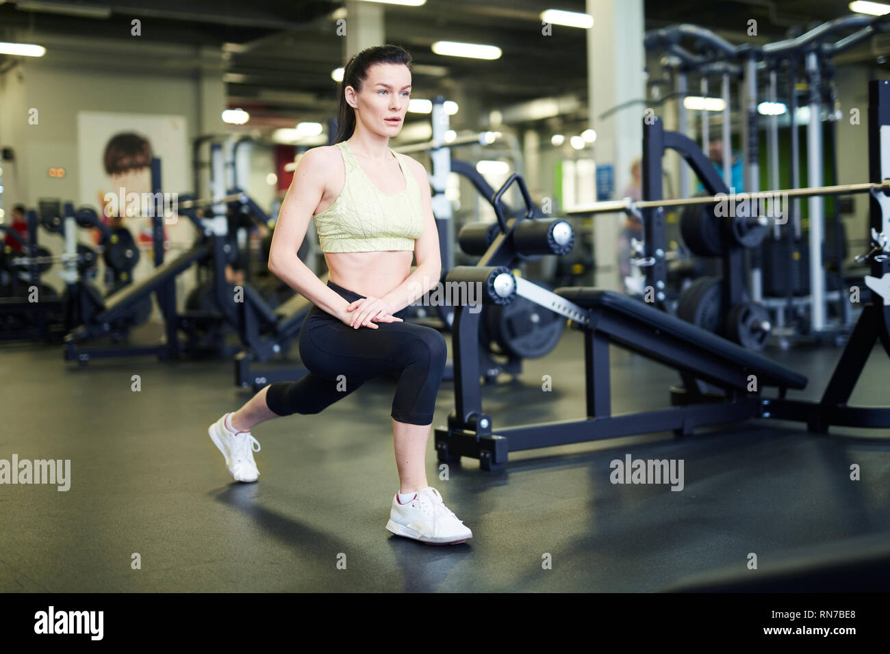 Exercising in leisure center Stock Photo