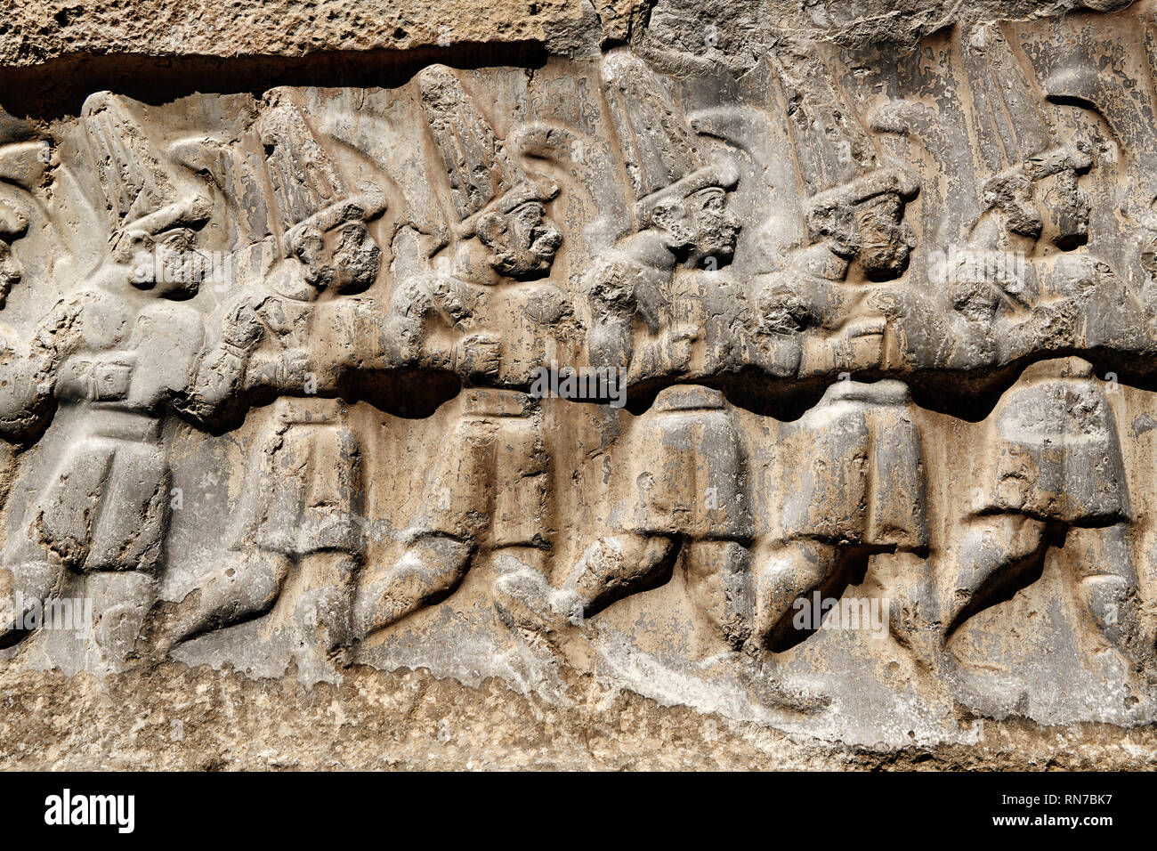 Close up of the sculpture of the twelve gods of the underworld from the ...