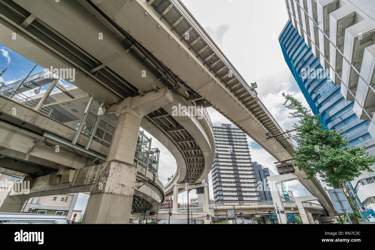 Elevated Junction Of Metropolitan Expressway No 4 首都高速4号新宿線shinjuku Route Toll Road 首都高速道路stock Photo Alamy