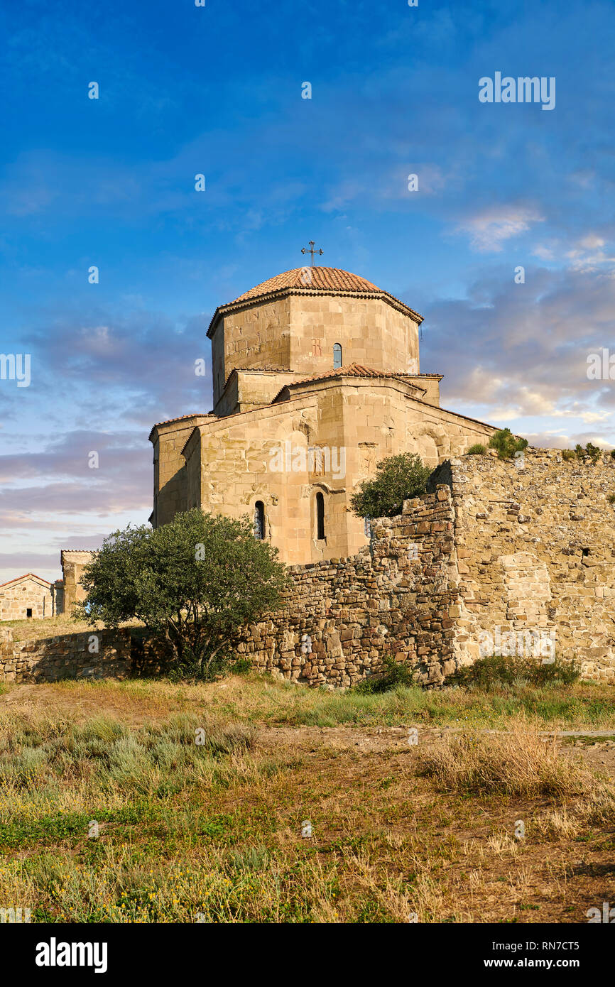 Pictures & images of Jvari Monastery, a 6th century Georgian Orthodox monastery near Mtskheta, eastern Georgia. A UNESCO World Heritage Site.  The Jva Stock Photo