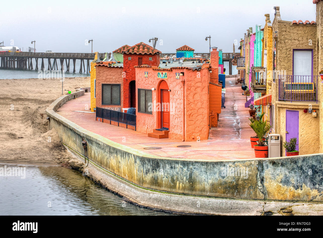 Capitola Causa - February 15 2014 Capitola Venetian Hotel And Capitola State Beach Stock Photo - Alamy
