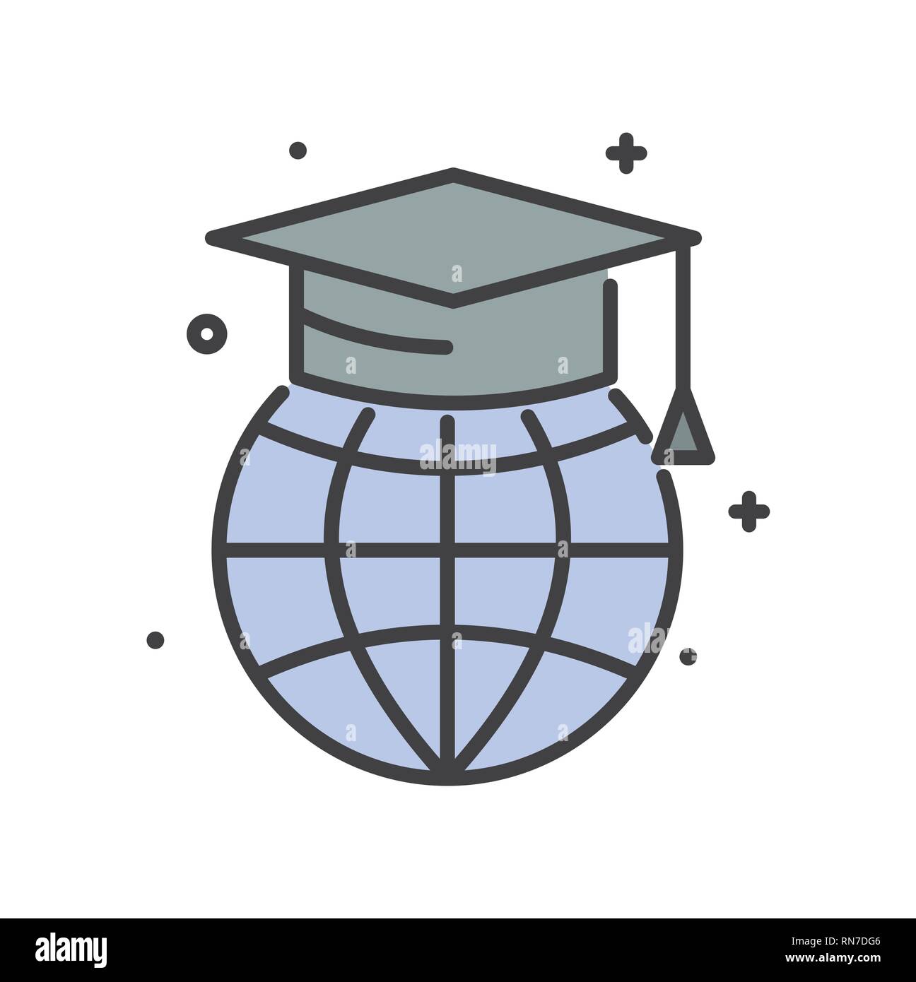 E-Learning line icon on white background for graphic and web design ...