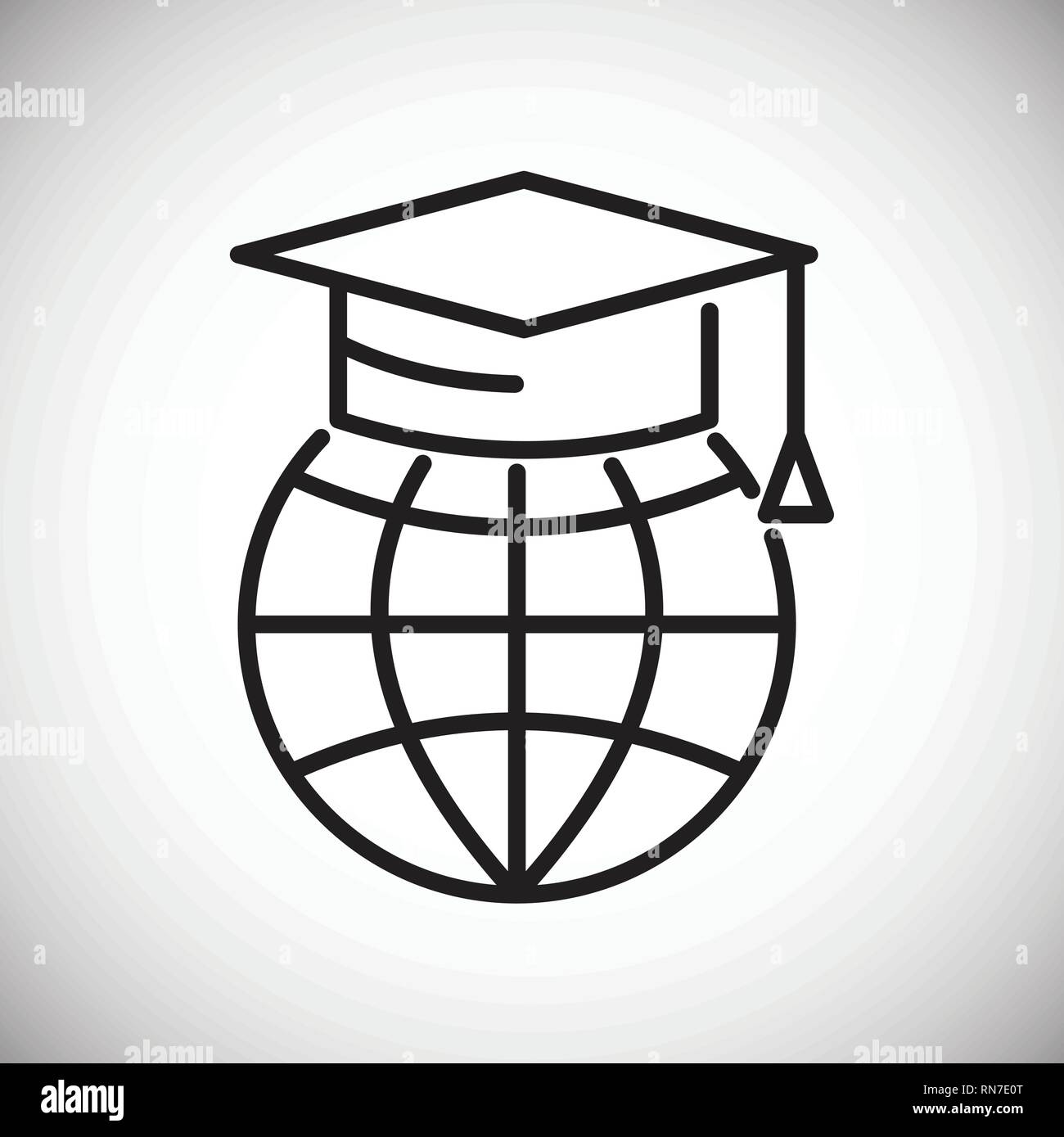 E-Learning line icon on white background for graphic and web design ...