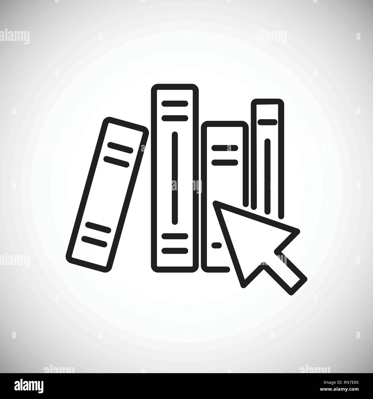 E-Learning line icon on white background for graphic and web design ...