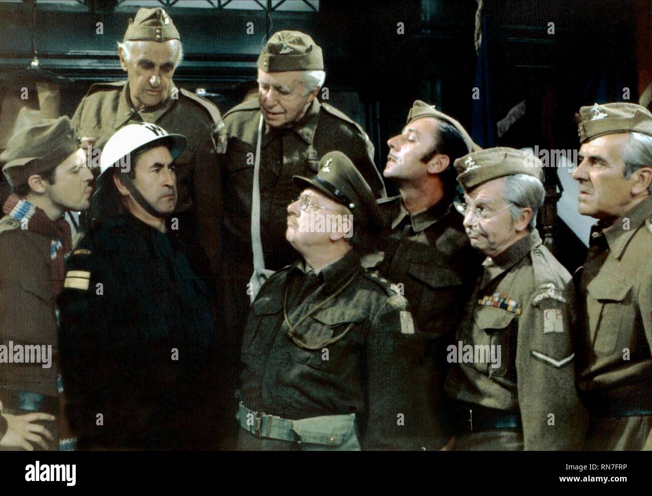 DAD'S ARMY, IAN LAVENDER, JOHN LAURIE, BILL PERTWEE, ARNOLD RIDLEY, ARTHUR LOWE, CLIVE DUNN , JOHN LE MESURIER, 1968 Stock Photo