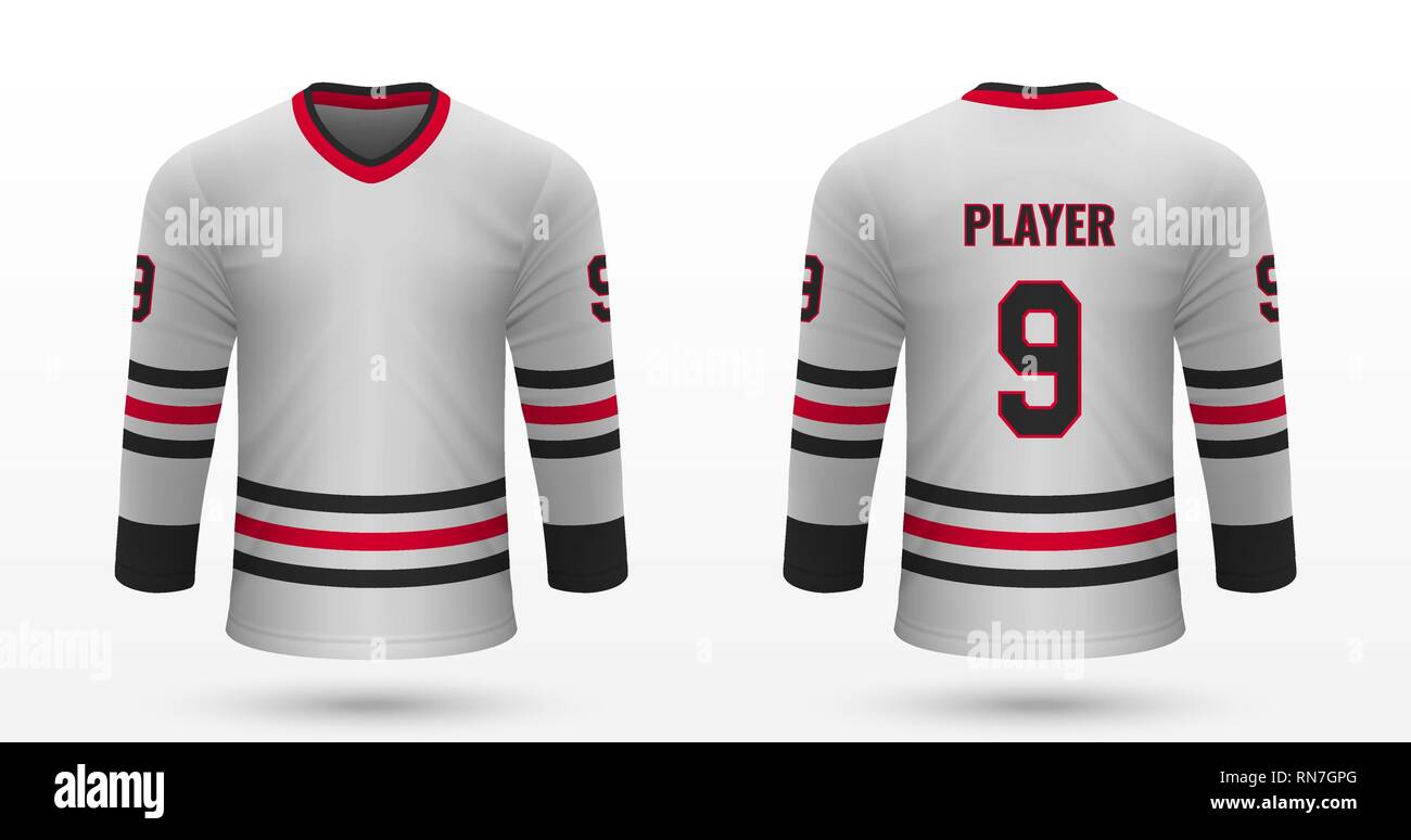 Realistic hockey kit, shirt template for ice hockey jersey. Toronto Maple  Leafs Stock Vector Image & Art - Alamy