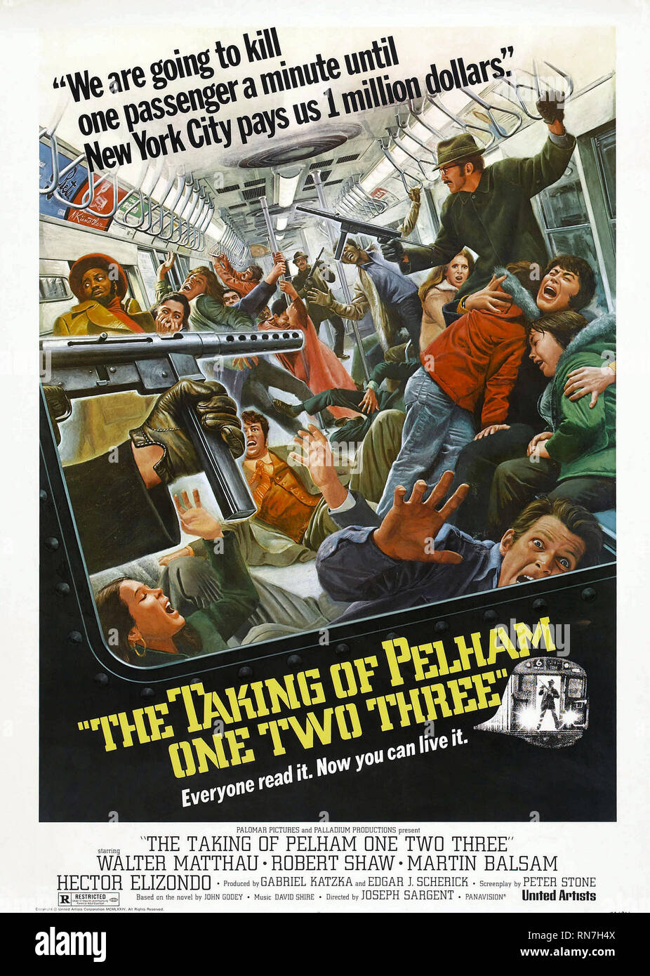 FILM POSTER, THE TAKING OF PELHAM ONE TWO THREE, 1974 Stock Photo