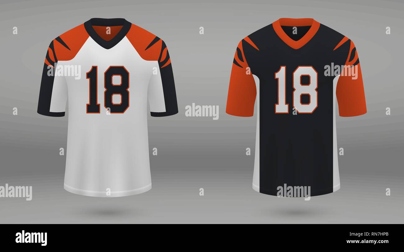 Realistic american football jersey Cincinnati Bengals, shirt
