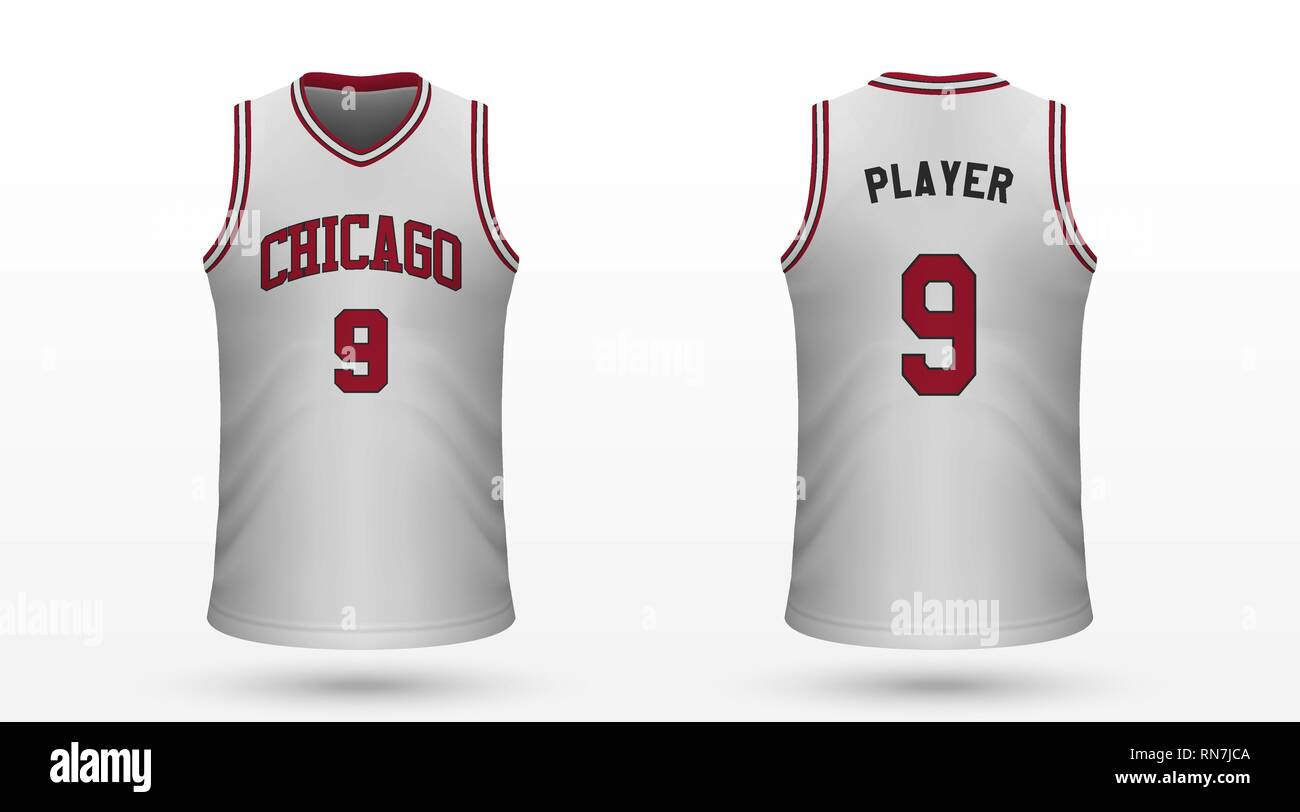 Chicago Bulls Jersey Template Printing Sports pattern 95 Sublimation for  Soccer Football Esport Basketball Badminton Volleyball Futsal Stock Vector