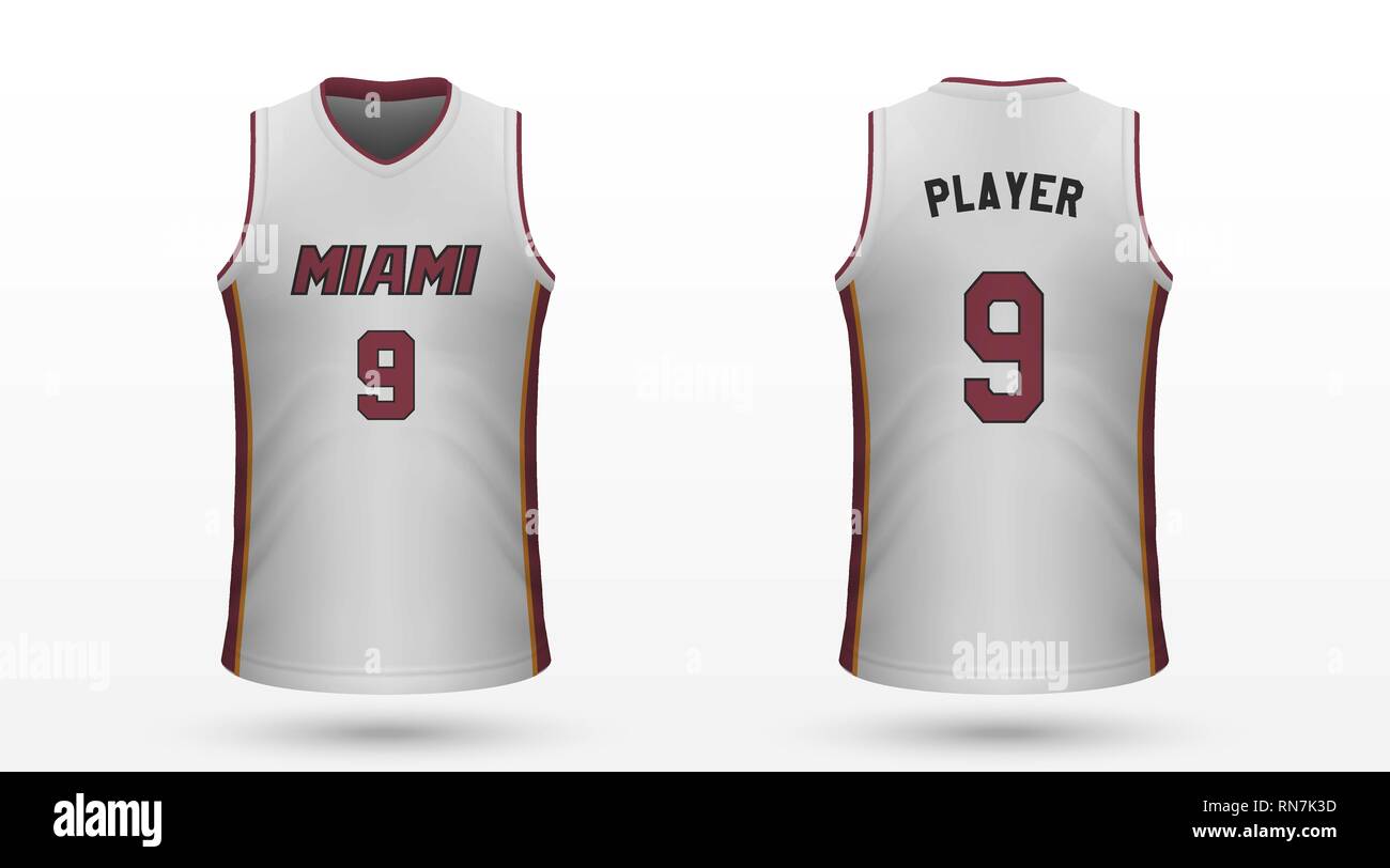 sport shirt Miami Heat, jersey template 