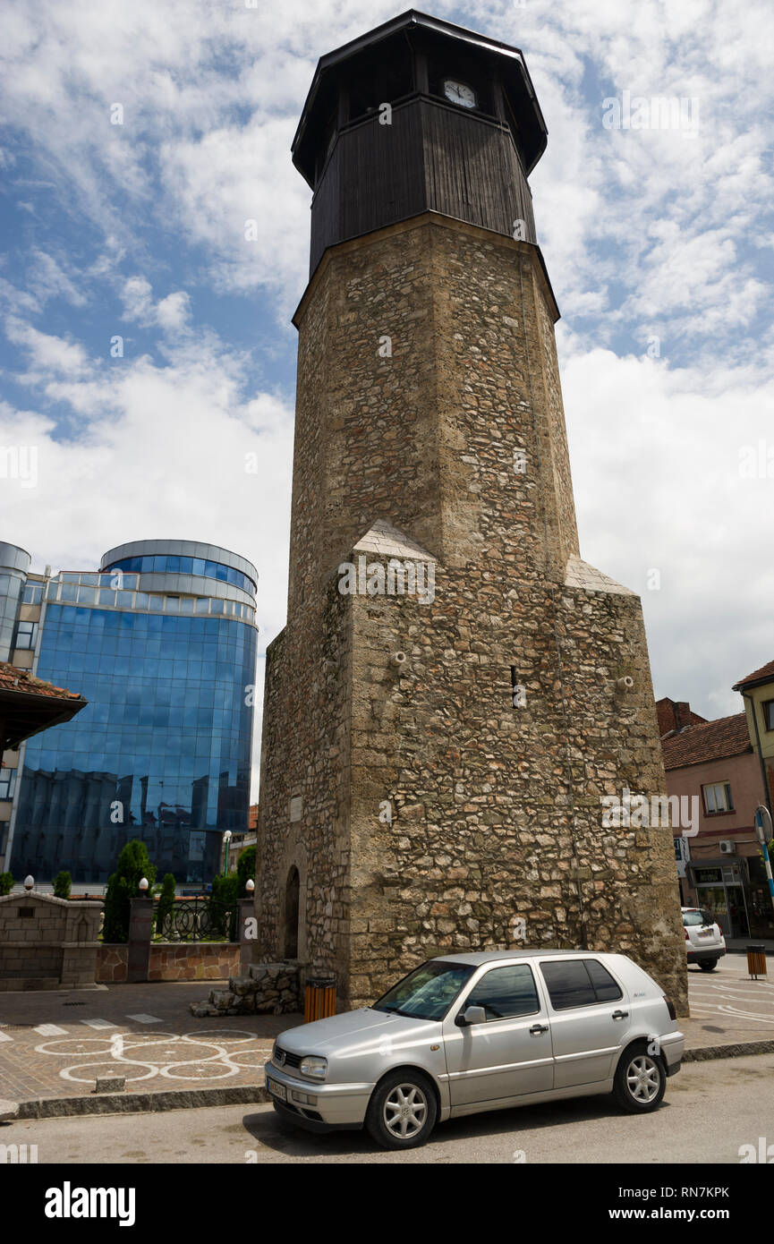 Ottoman Clock Tower (built 1683), Gostivar, Macedonia Stock Photo Alamy