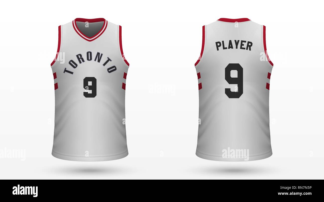 Realistic sport shirt Toronto Raptors, jersey template for basketball kit. Vector illustration Stock Vector