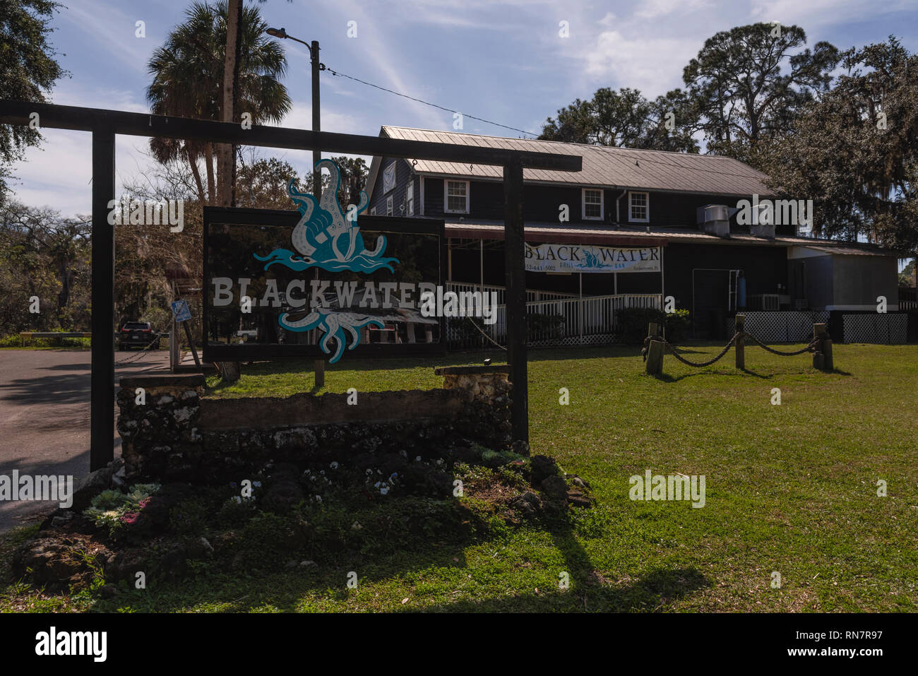 Blackwater Grill Bar Yankeetown, Florida USA Stock Photo Alamy