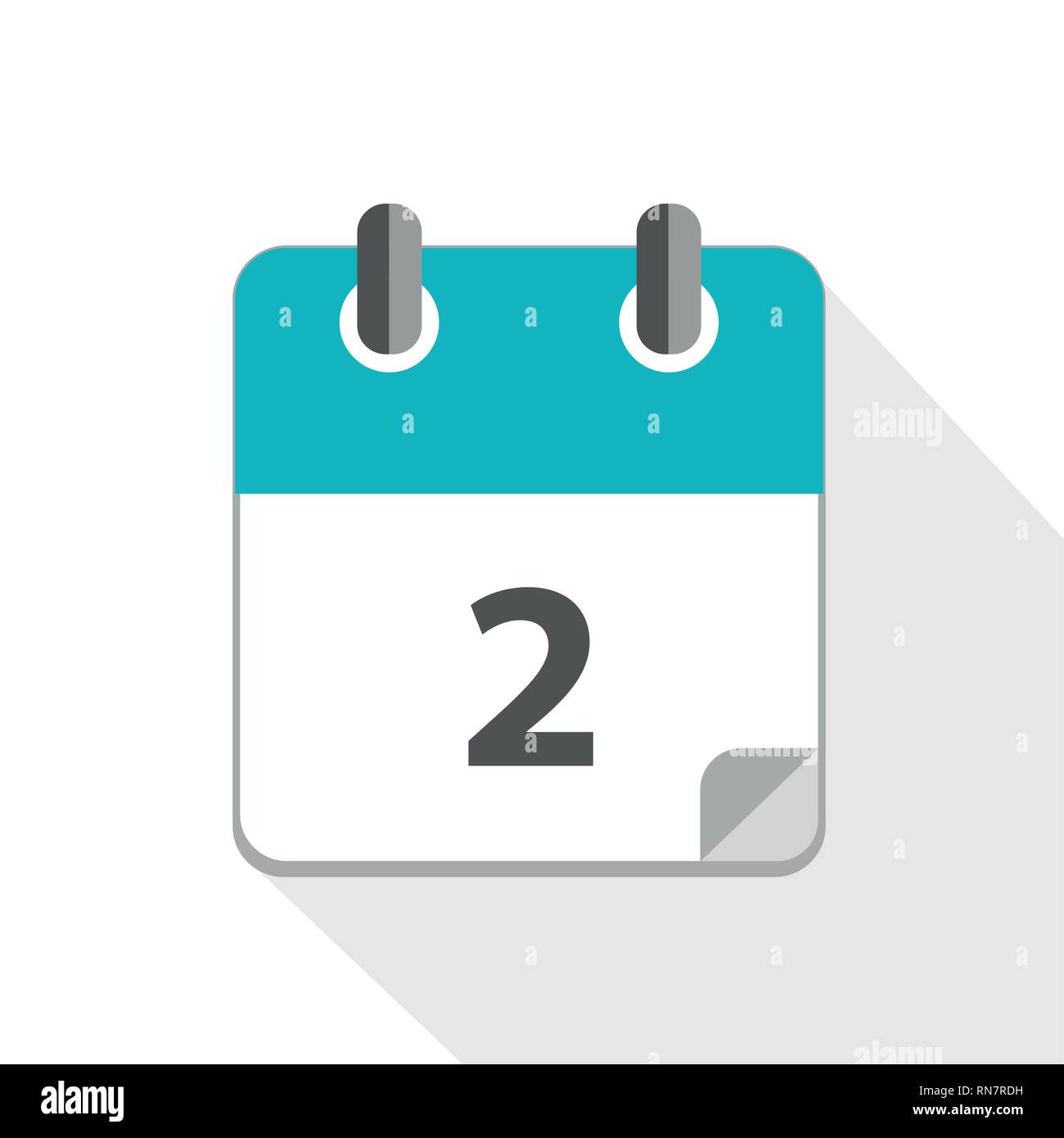 blue business calendar 2 icon vector illustration EPS10 Stock Vector