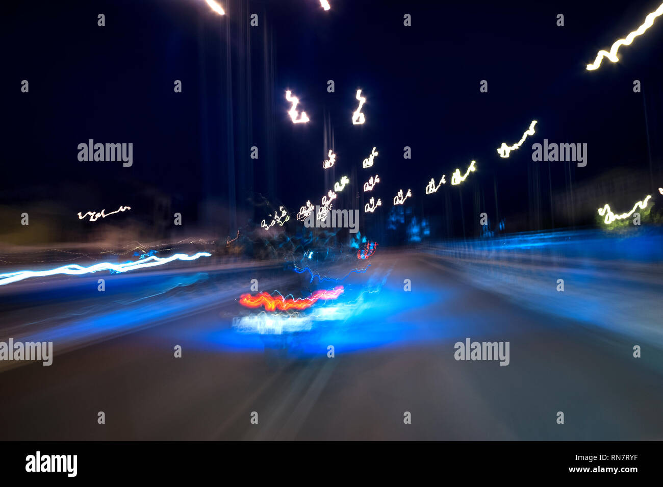 Random Shadowed Driving Looks like a view from eyes of a drunken driver, long exposure road ...