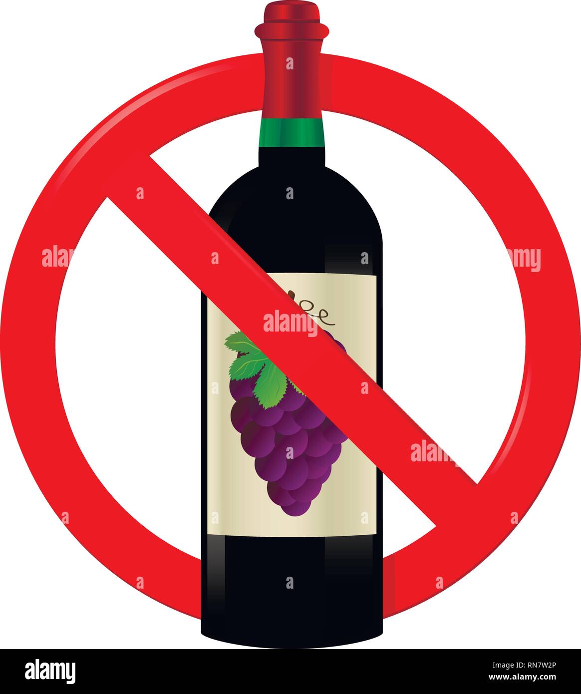 Not drink sign Stock Vector