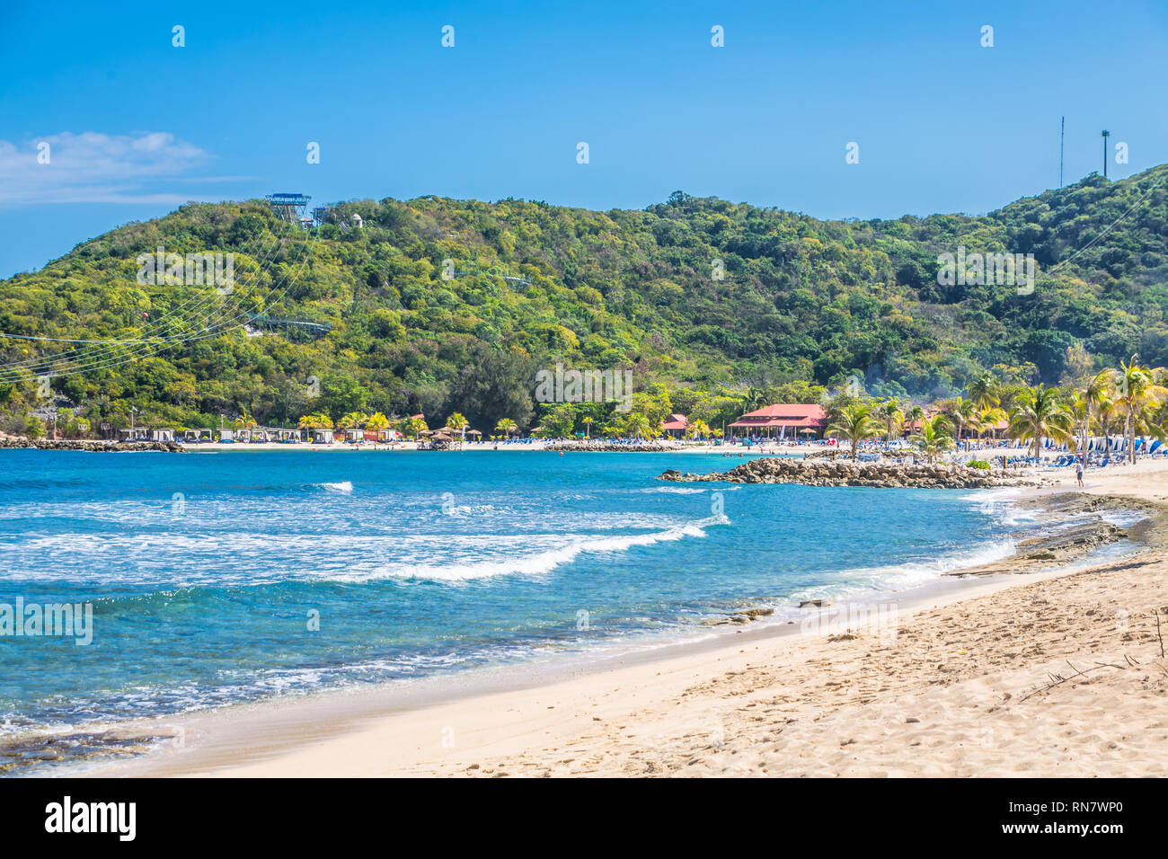Beach in Labadee Haiti Stock Photo