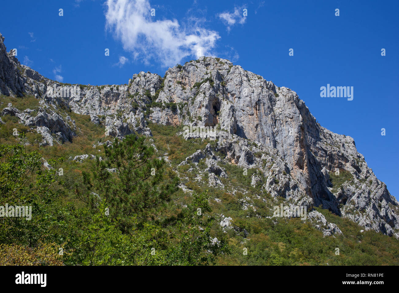 Paklenica National Park - Dalmatia, Croatia, phot from Starigrad Stock Photo