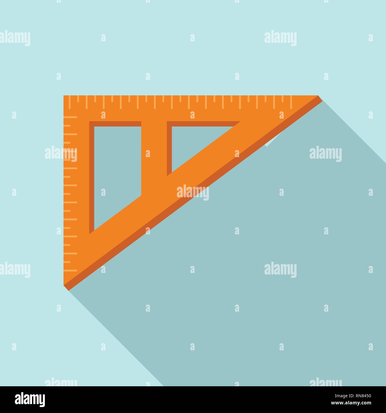 Angle ruler icon. Flat illustration of angle ruler vector icon for web design Stock Vector