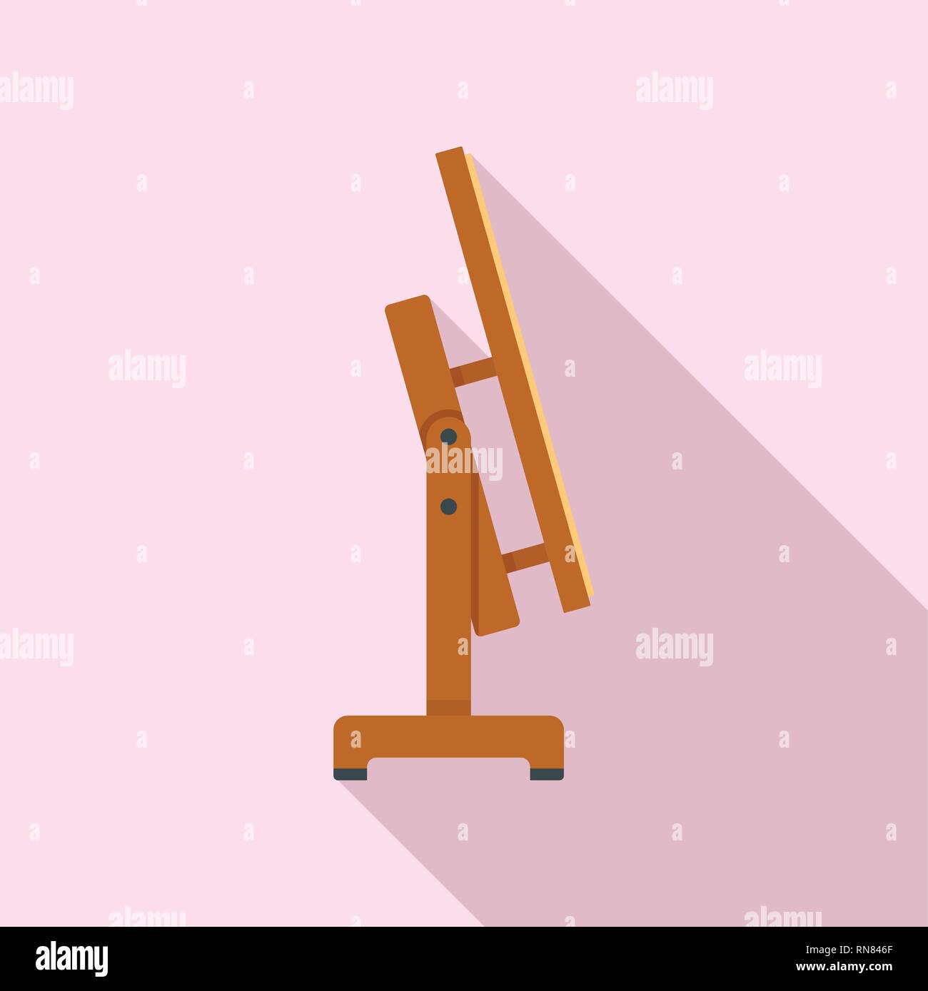 Architect wood stand icon. Flat illustration of architect wood stand ...