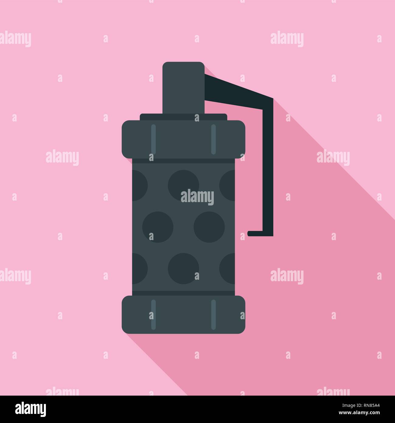 Police smoke grenade icon. Flat illustration of police smoke grenade ...