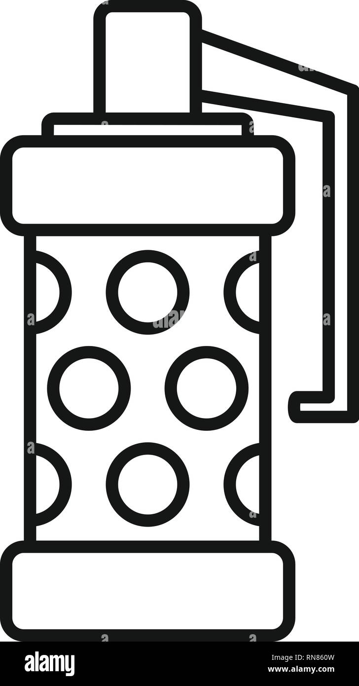 Police smoke grenade icon. Outline police smoke grenade vector icon for ...