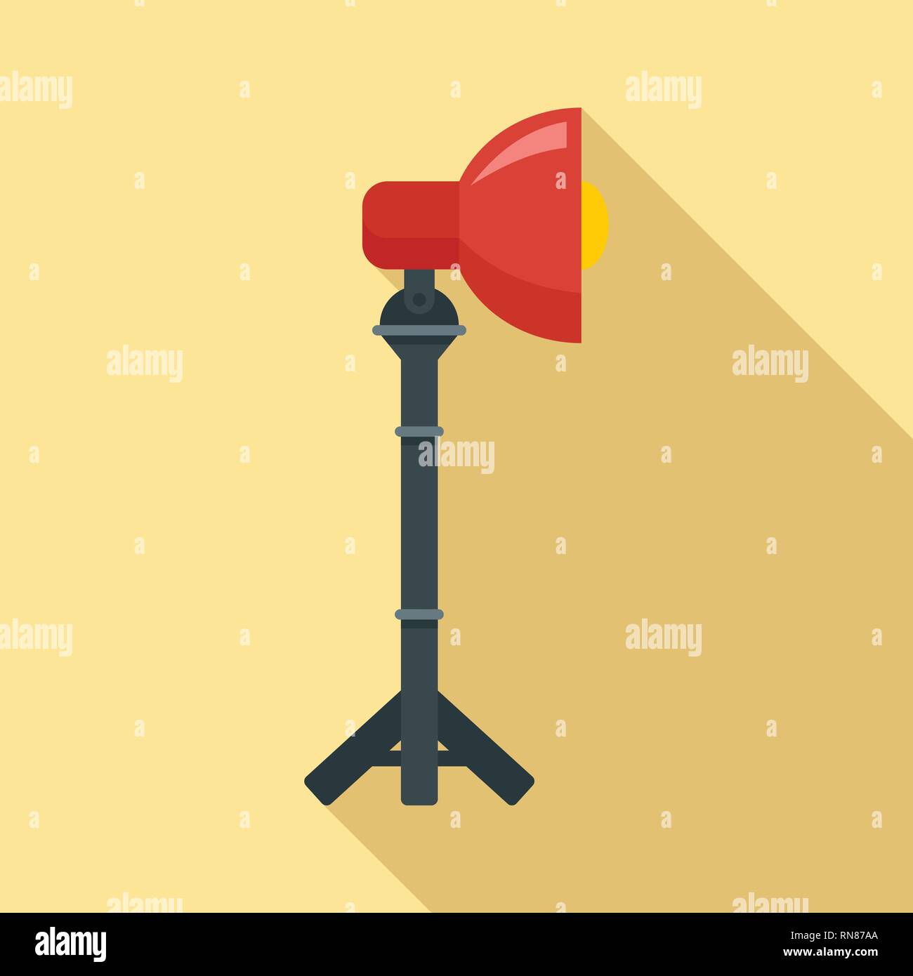 Camera light lamp icon. Flat illustration of camera light lamp vector icon for web design Stock Vector