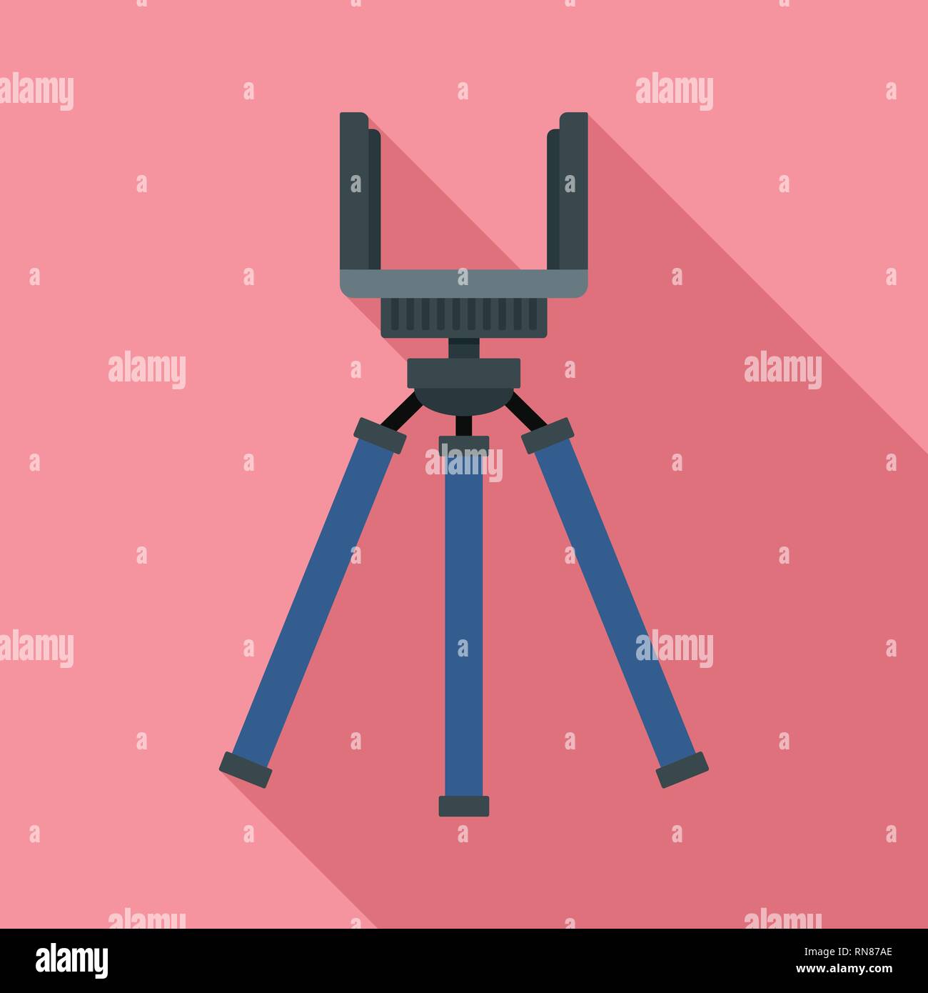Smartphone tripod icon. Flat illustration of smartphone tripod vector