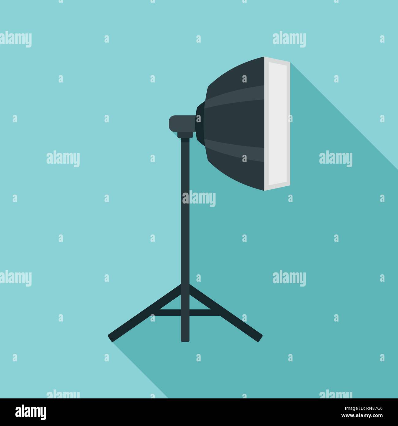 Studio light stand icon. Flat illustration of studio light stand vector