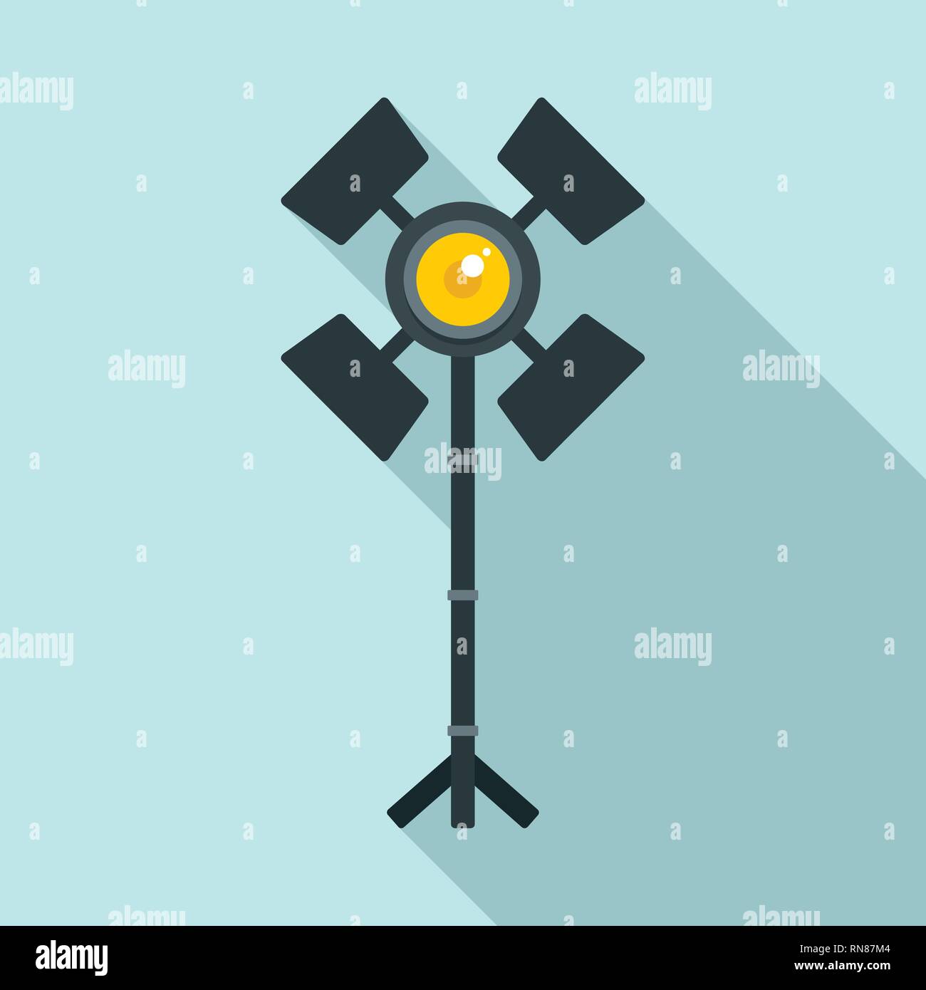 Professional studio light icon. Flat illustration of professional ...
