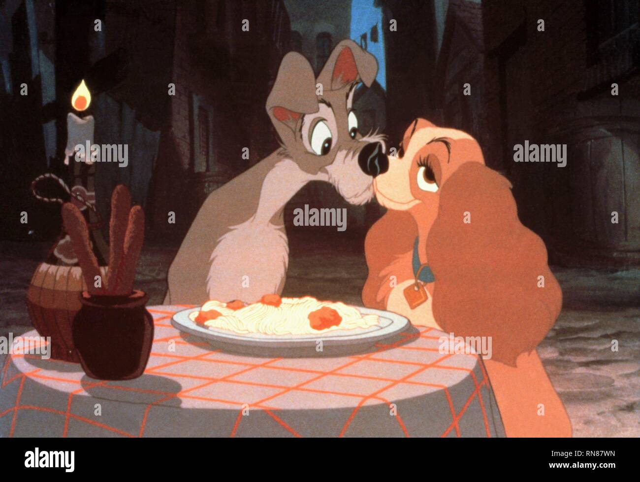 Lady And The Tramp Kiss Gif