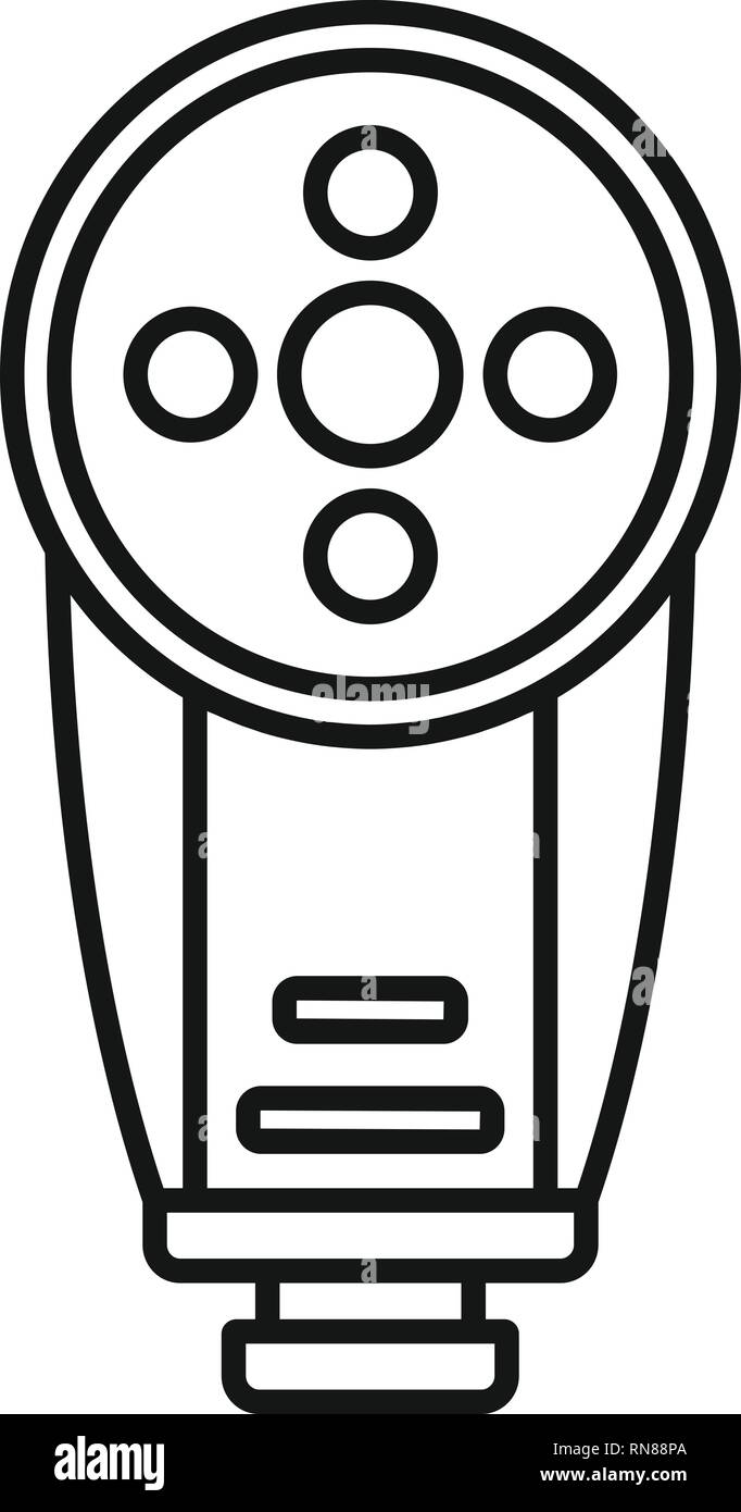 Camera led flash icon. Outline camera led flash vector icon for web design isolated on white background Stock Vector
