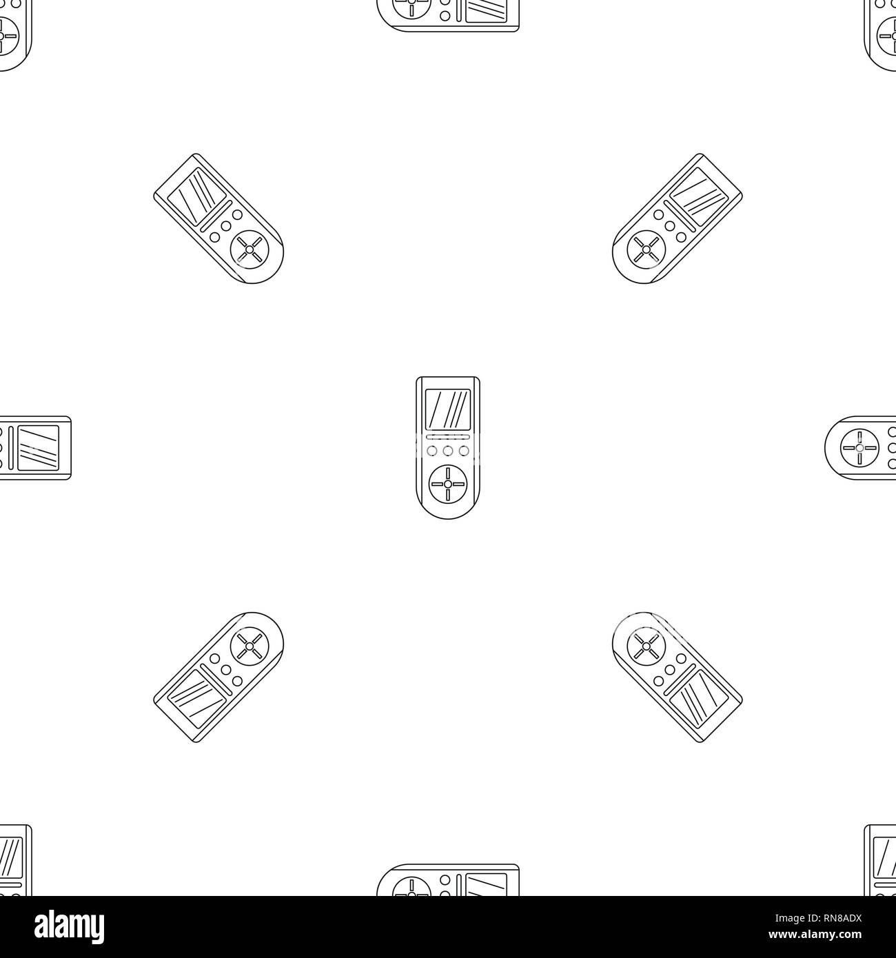 Digital remote control conditioner pattern seamless vector repeat geometric for any web design Stock Vector