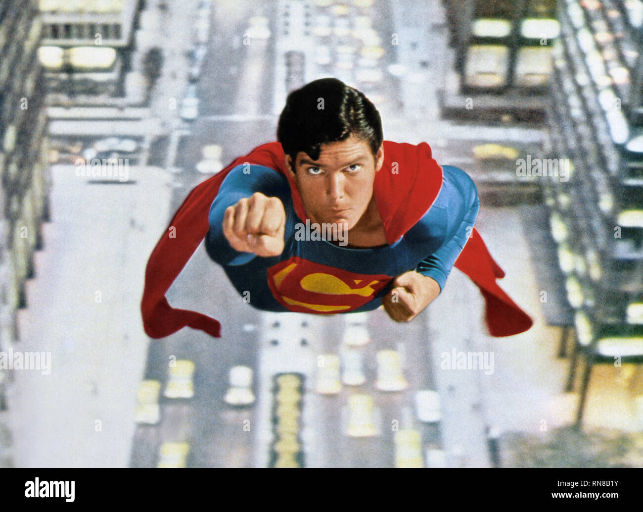 CHRISTOPHER REEVE, SUPERMAN, 1978 Stock Photo