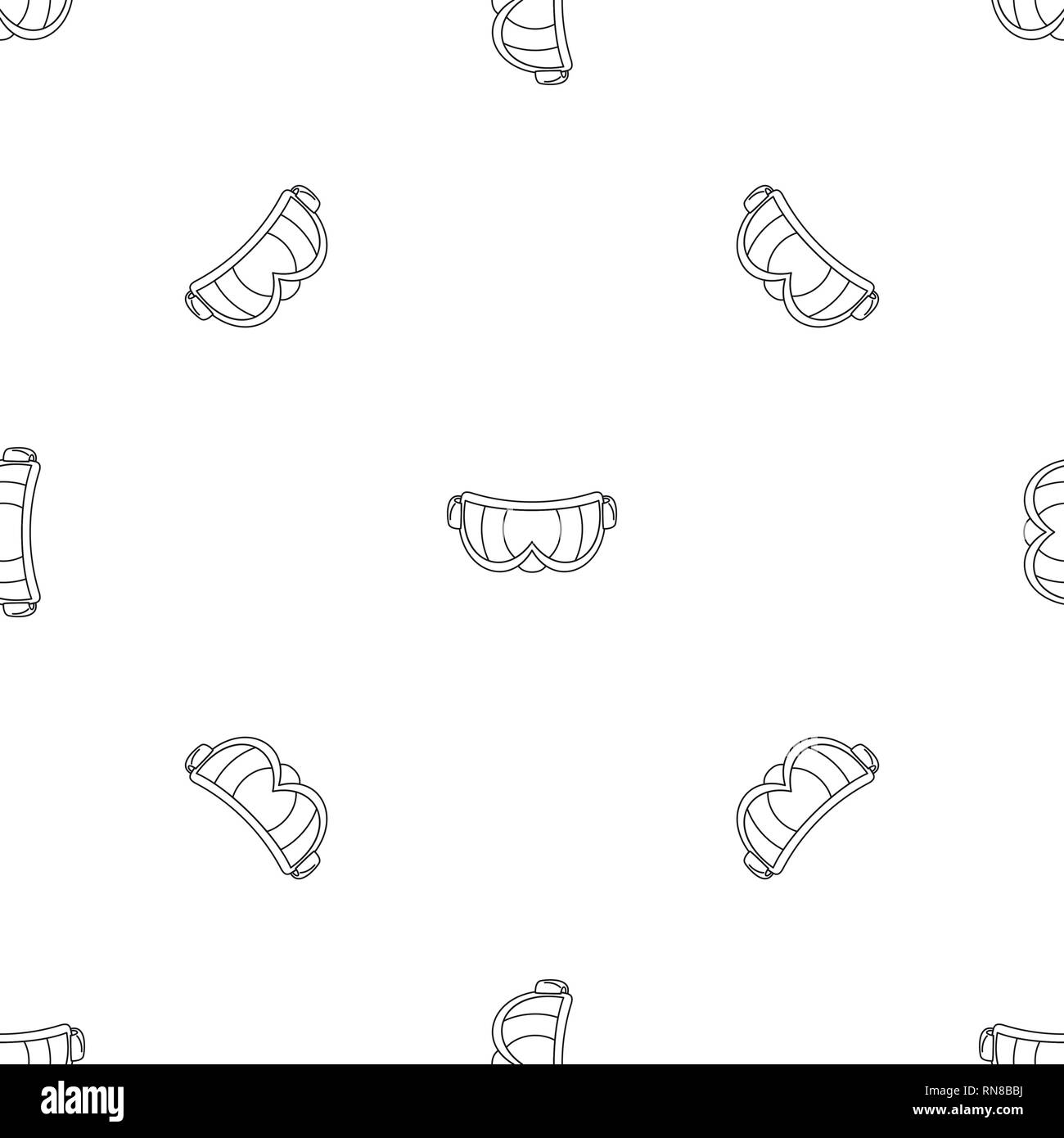 Ski glasses pattern seamless vector repeat geometric for any web design Stock Vector