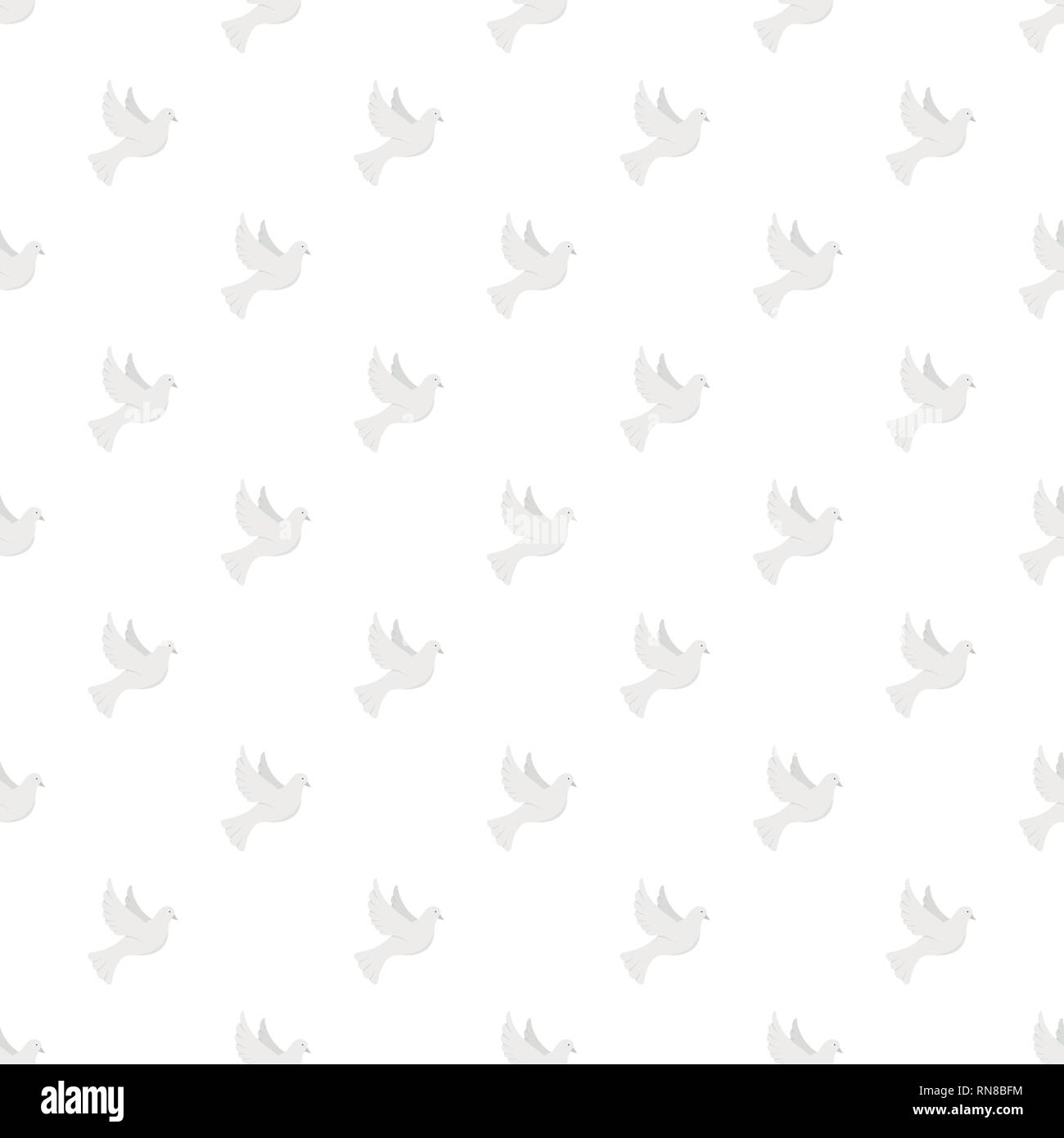 White pigeon of peace icon. Flat illustration of white pigeon of peace