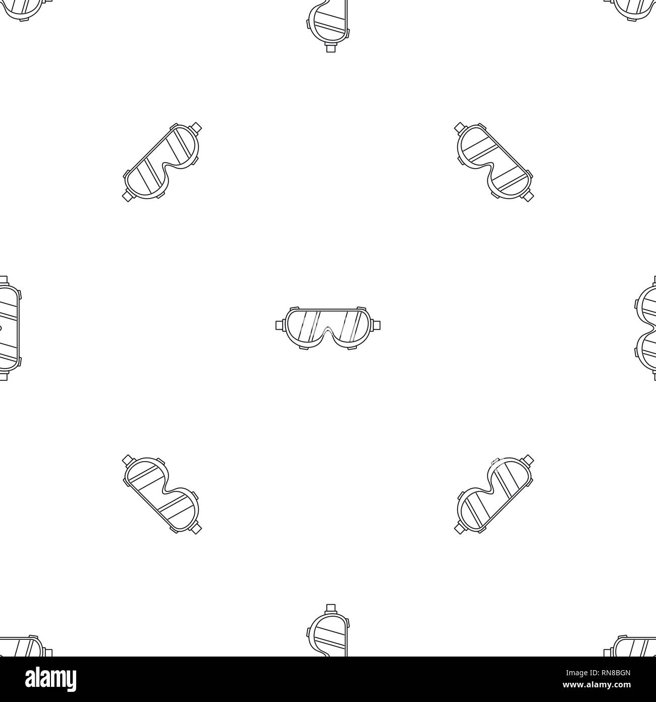 Welding worker glasses pattern seamless vector repeat geometric for any web design Stock Vector
