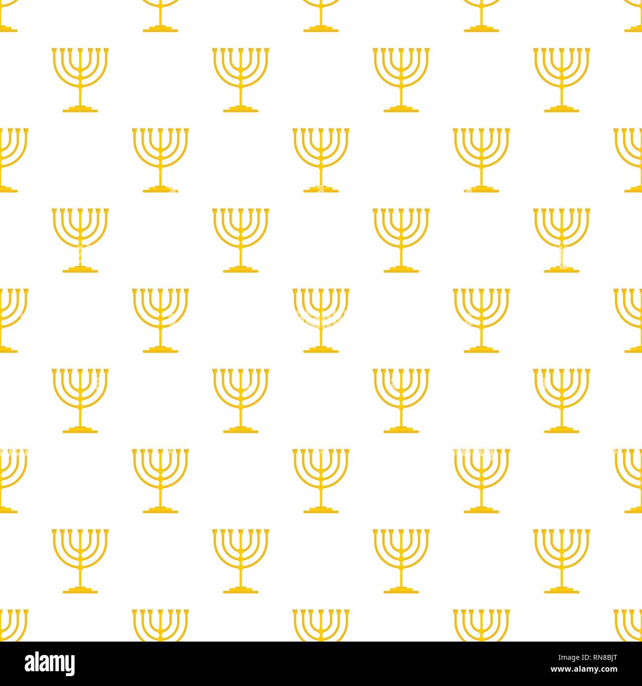 Gold stand for candle pattern seamless vector repeat for any web design Stock Vector