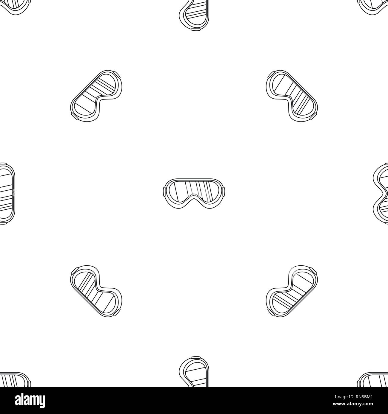 Protect goggles pattern seamless vector repeat geometric for any web design Stock Vector