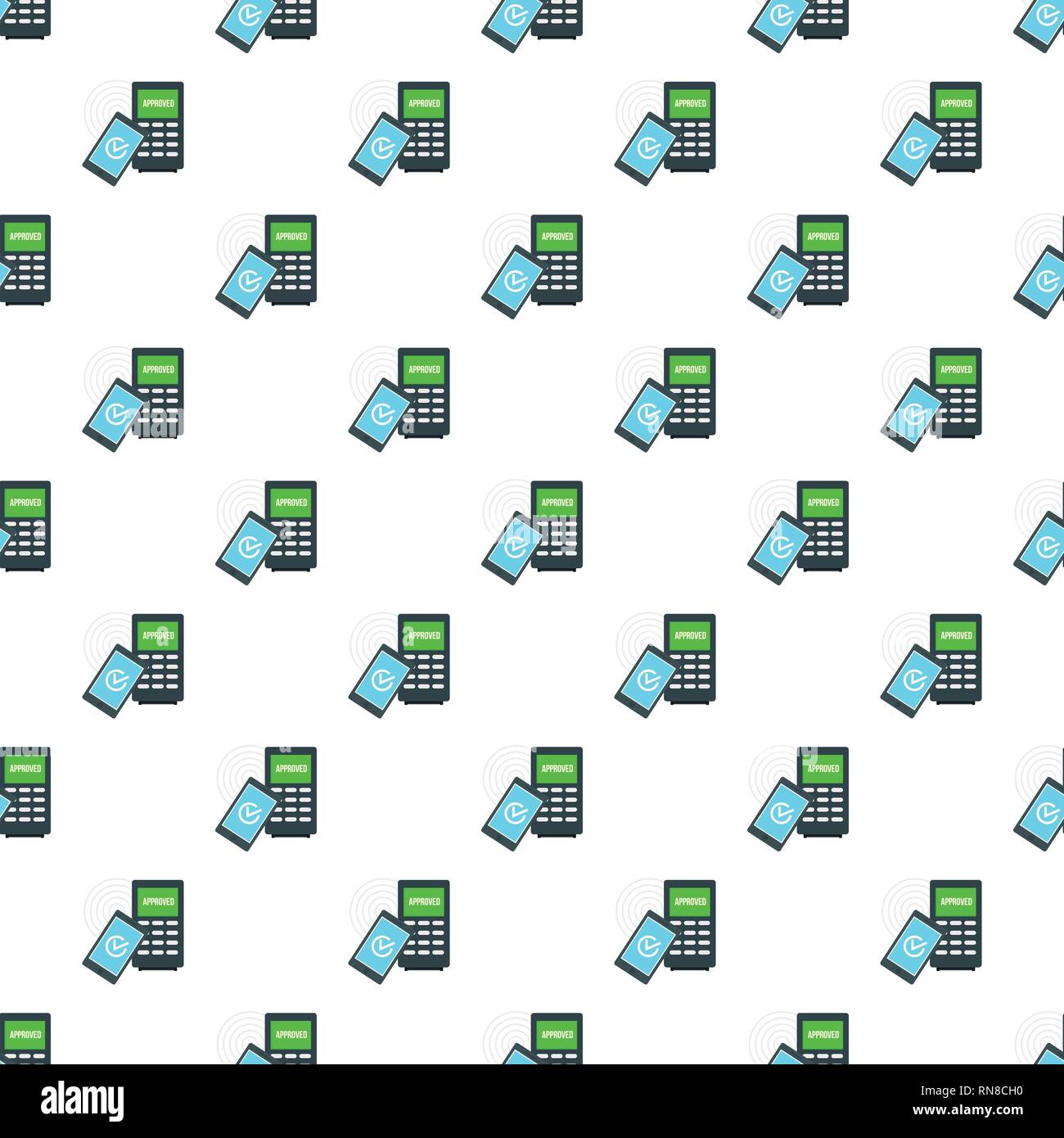 Smartphone payment nfc device pattern seamless vector repeat for any web design Stock Vector