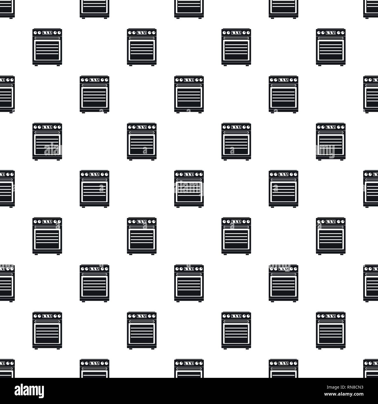 Gas cooker pattern seamless vector repeat geometric for any web design Stock Vector