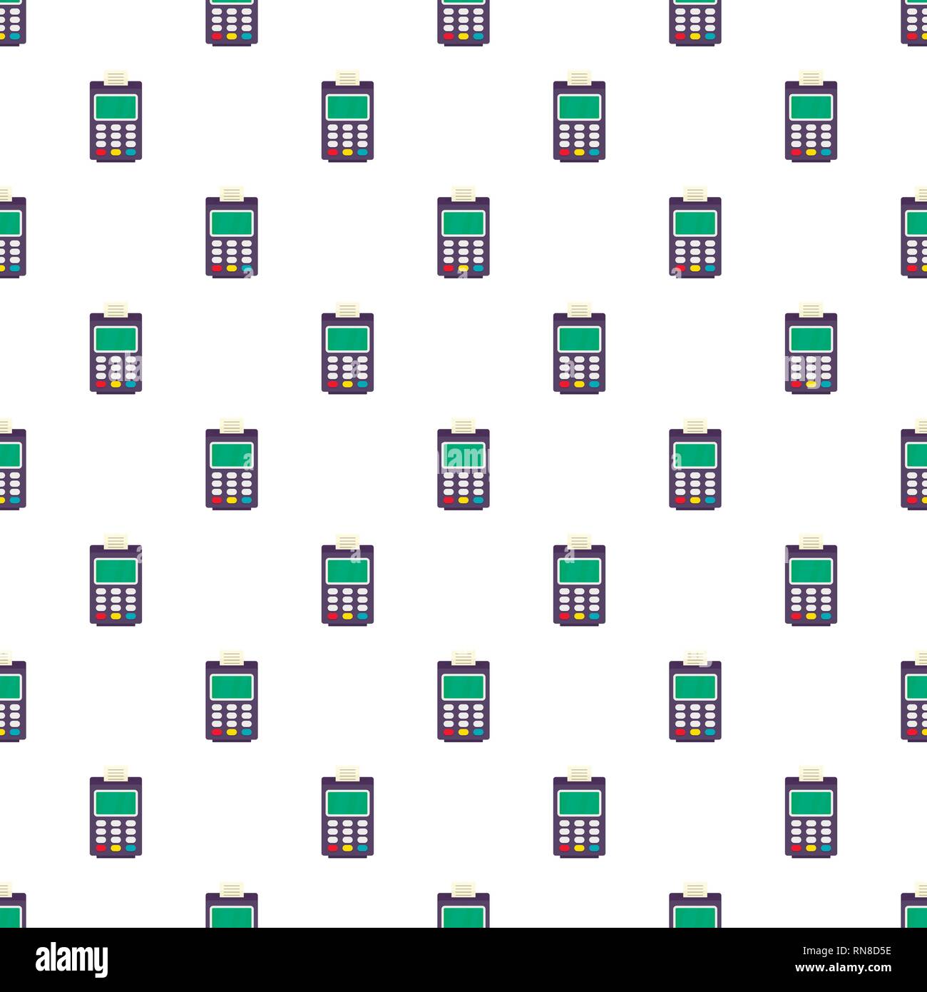 Payment bank terminal paper pattern seamless vector repeat for any web design Stock Vector