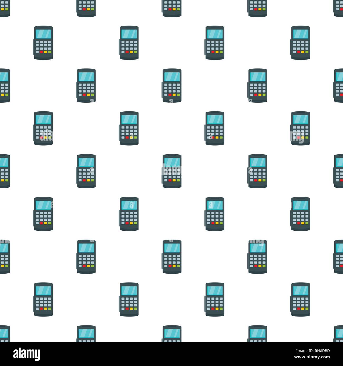 Payment digital bank terminal pattern seamless vector repeat for any web design Stock Vector