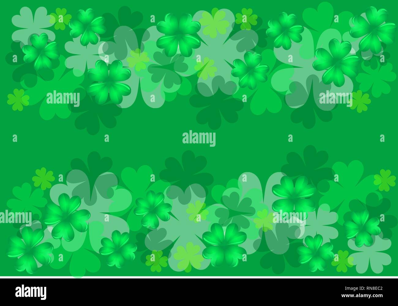 green background with clovers in 10 EPS Stock Vector Image & Art - Alamy