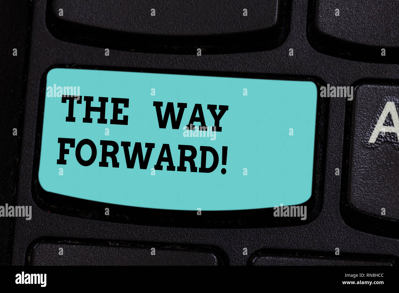 Handwriting Text The Way Forward Concept Meaning Direction To Keep Going With Success Motion Strategy Keyboard Key Intention To Create Computer Messa Stock Photo Alamy