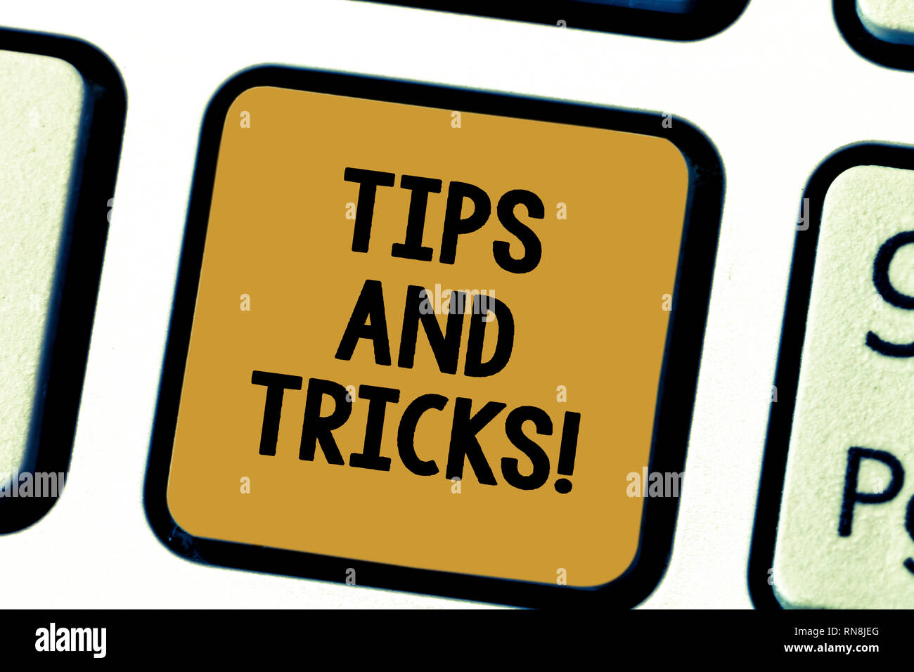 Word writing text Tips And Tricks. Business concept for Steps Life hacks Handy  advice Recommendations Skills Keyboard key Intention to create computer  Stock Photo - Alamy
