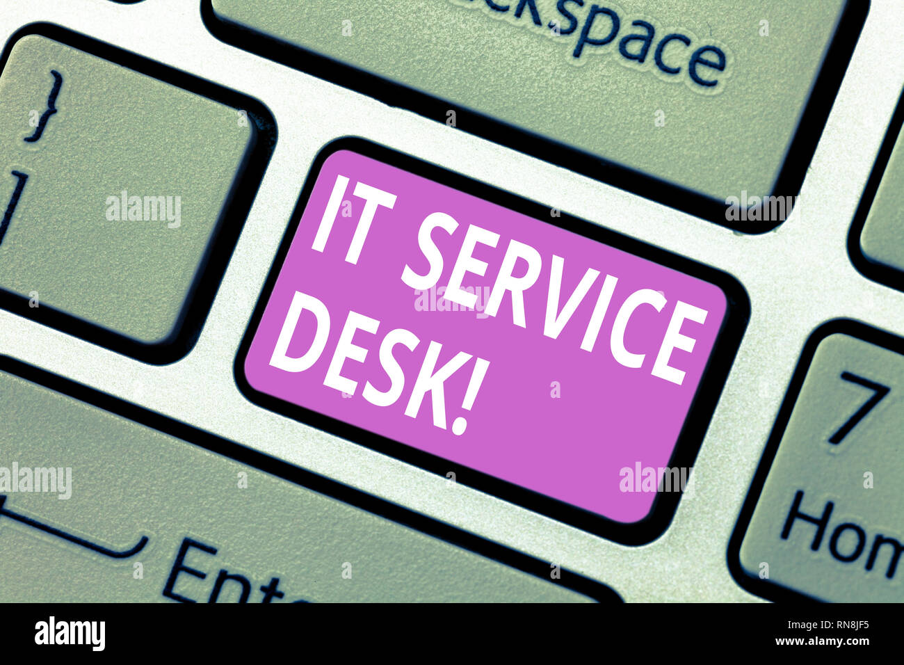 Text Sign Showing It Service Desk Conceptual Photo Technological
