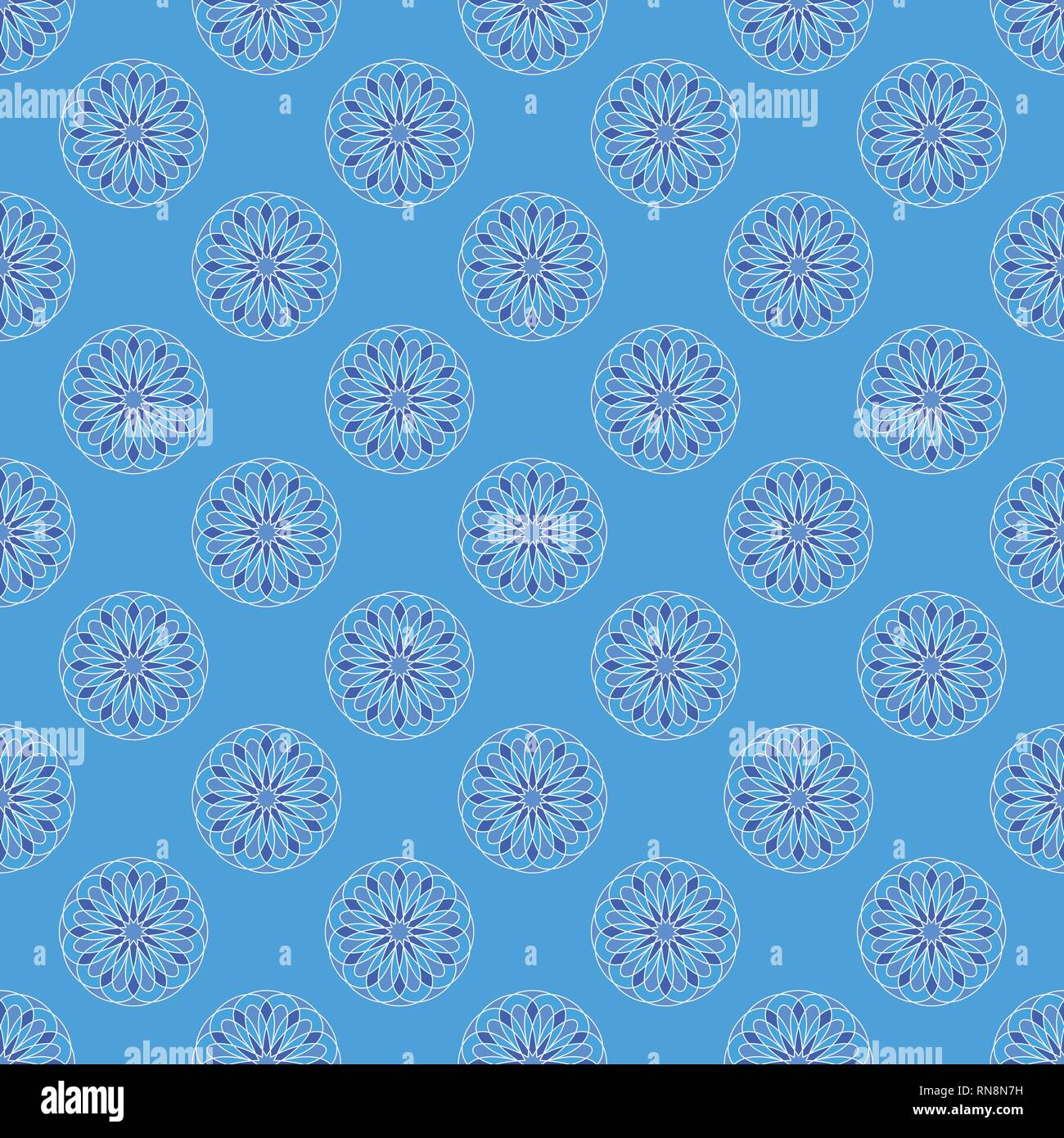 Floral seamless pattern on the light blue background Stock Vector Image ...