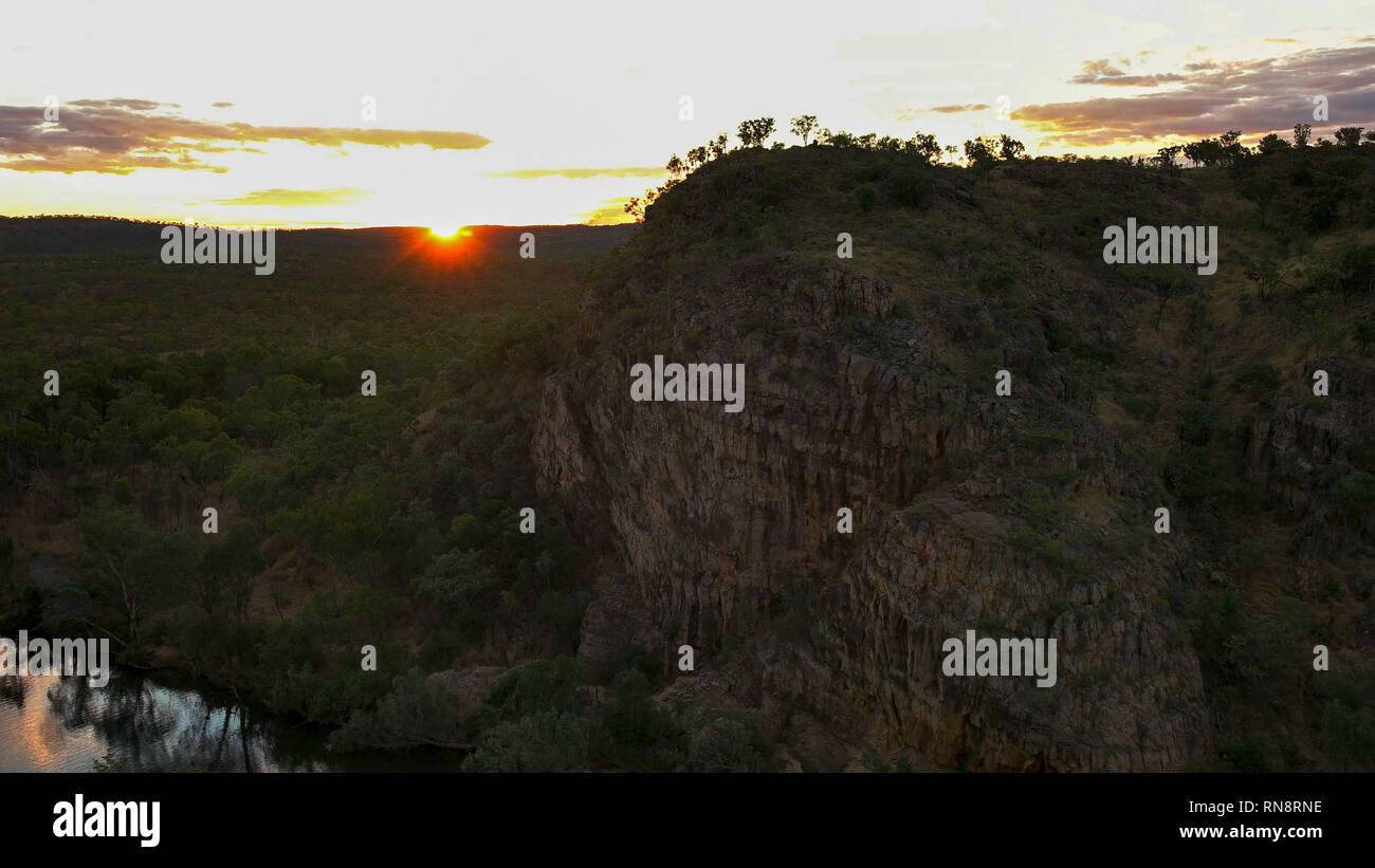 nitmiluk gorge in nitmiluk national park at sunset Stock Photo