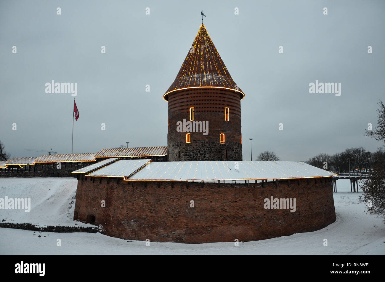 Kaunas Castle, Kaunas, Lithuania, December 2018 Stock Photo